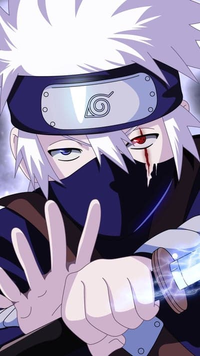Kakashi Hatake Chidori Strike Phone Background Wallpaper