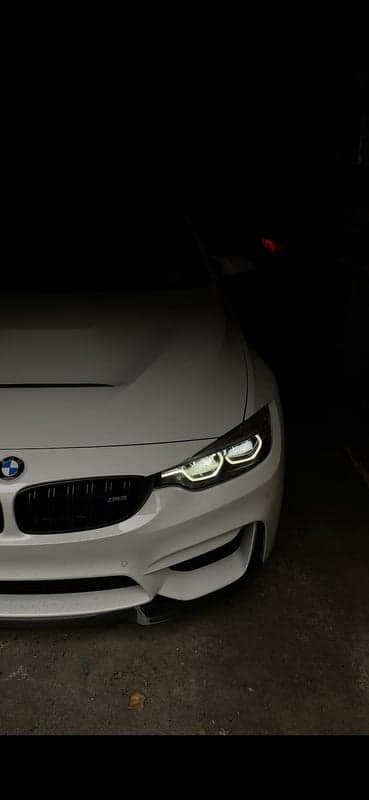 BMW M4 Night Glow LED Headlights Front Phone Wallpaper