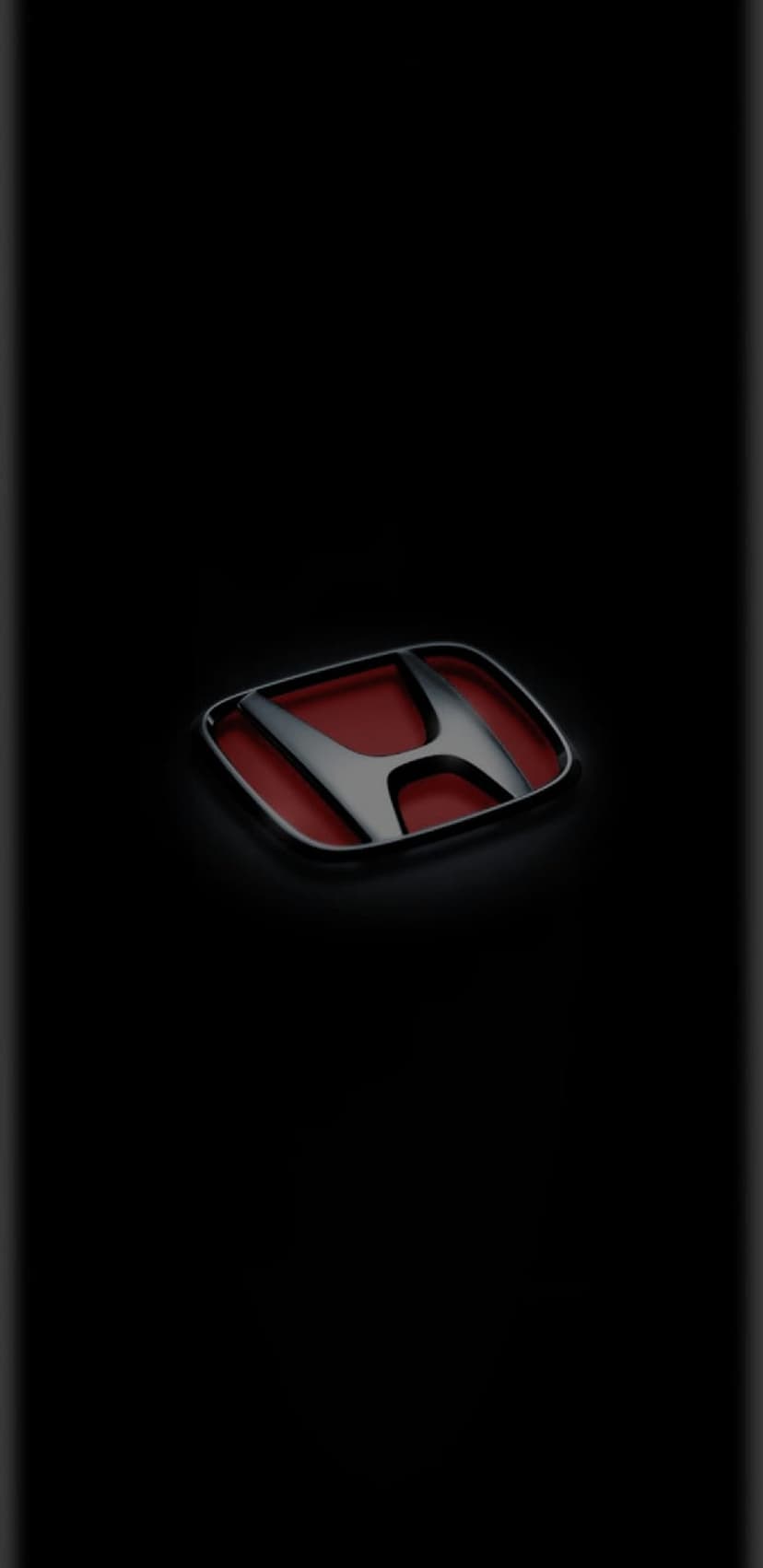 Honda chrome emblem centered on a vibrant red and deep black gradient background with metallic reflections.