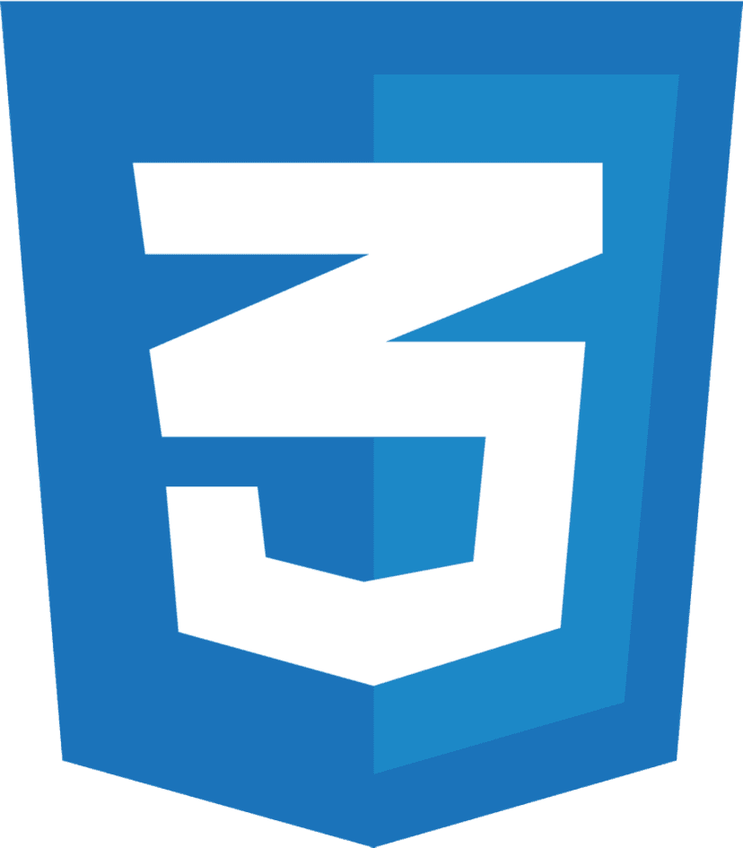 CSS logo shield featuring a cobalt blue crest with a white number three centered on a minimalist background.