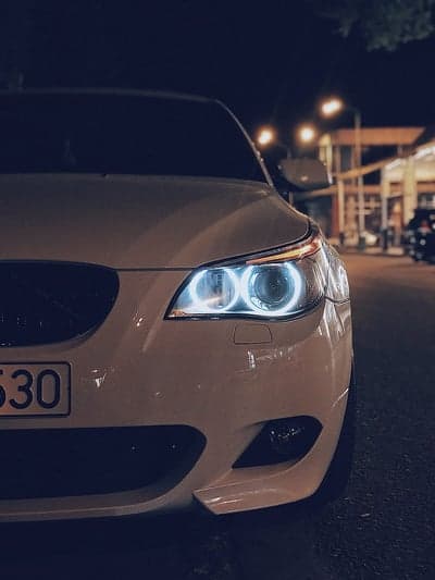 BMW 530 Angel Eye Headlights Phone Background