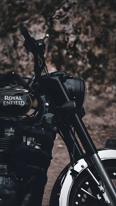 Royal Enfield Motorcycle Close-up - Classic Bike Detail