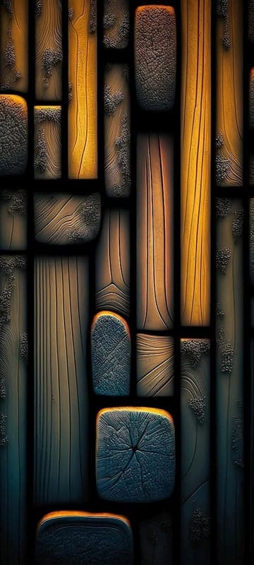 Textured Wood Grain Abstract Art