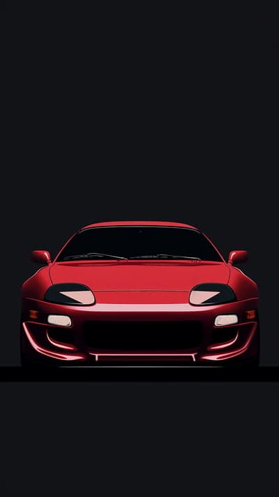 Red Toyota Supra Mk4 Front View Wallpaper
