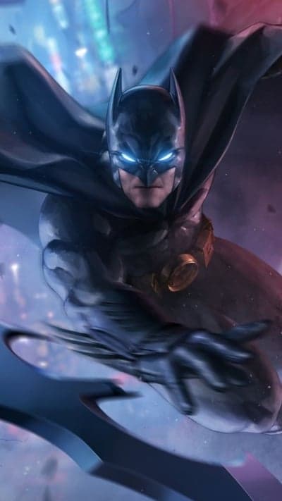Batman Vigilante Glow Effect Mobile Phone Wallpaper
