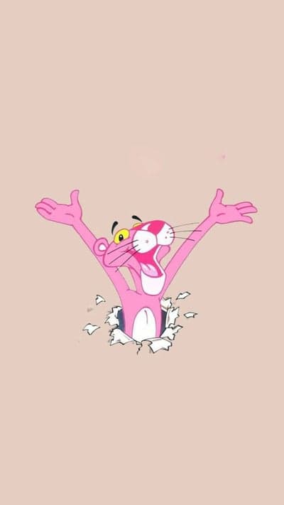 Pink Panther Breaks Through Wall Cartoon