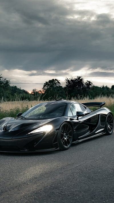 Dark McLaren P1 Supercar Dusk Drive Mobile Wallpaper