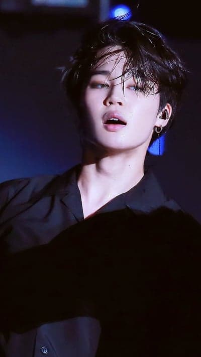 Jimin Performs on Stage in Black Shirt
