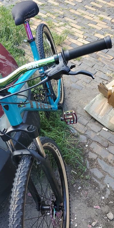 Blue Trek Mountain Bike with Custom Components