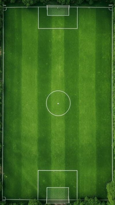 Aerial View of a Pristine Green Soccer Field