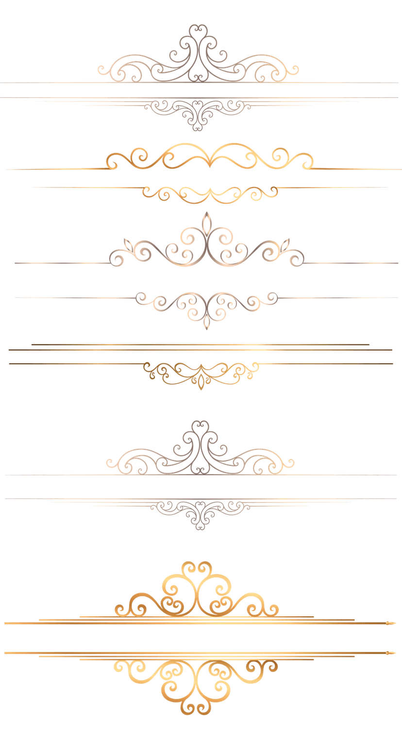 Gold rectangular border surrounded by soft gray and beige watercolor flowers on a transparent background.