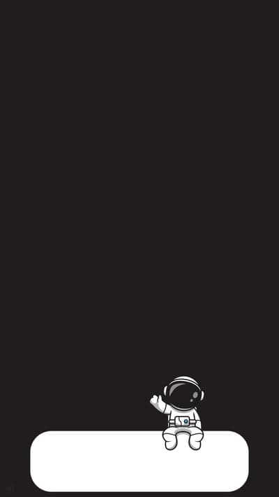 Whimsical Astronaut Sitting on Banner Mobile Backdrop