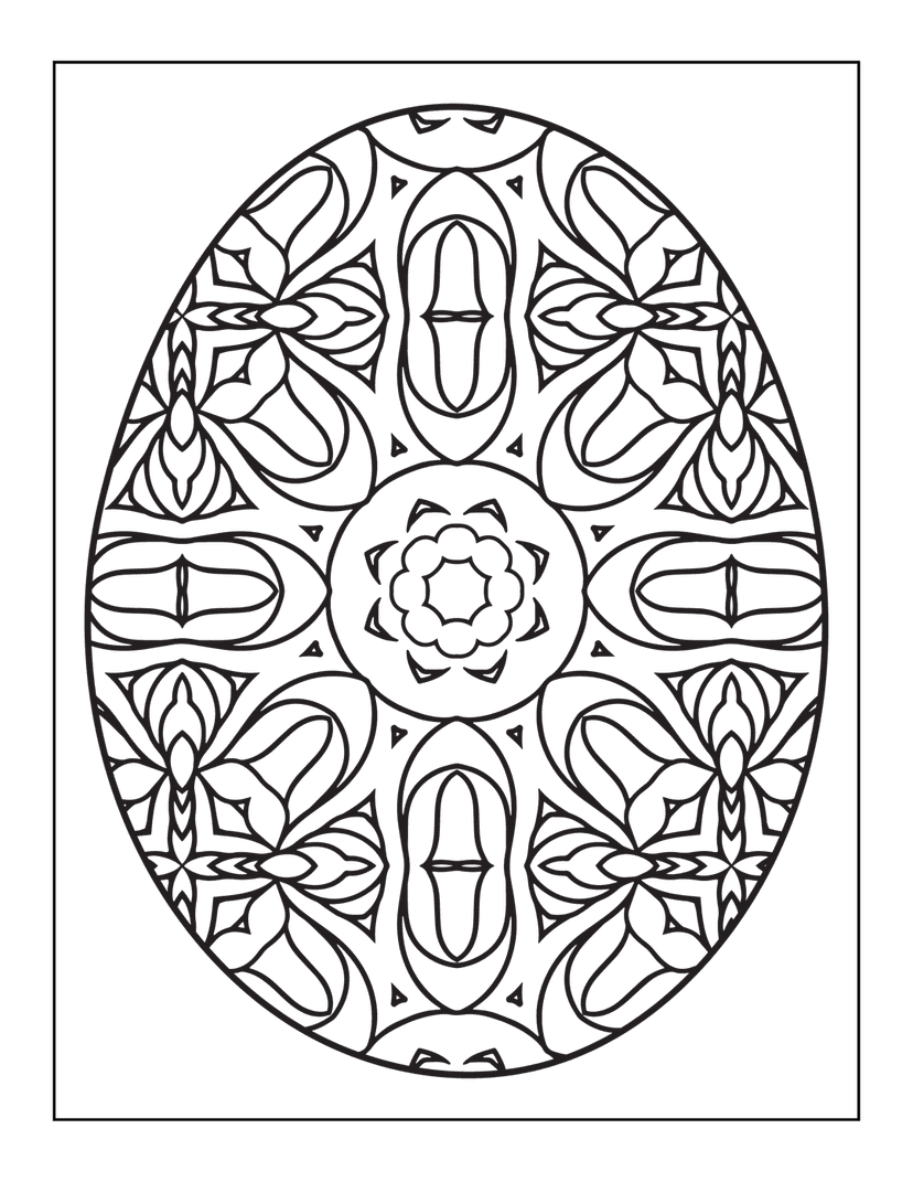 Symmetrical black and gray mandala featuring intricate floral linework and repetitive geometric circular patterns.