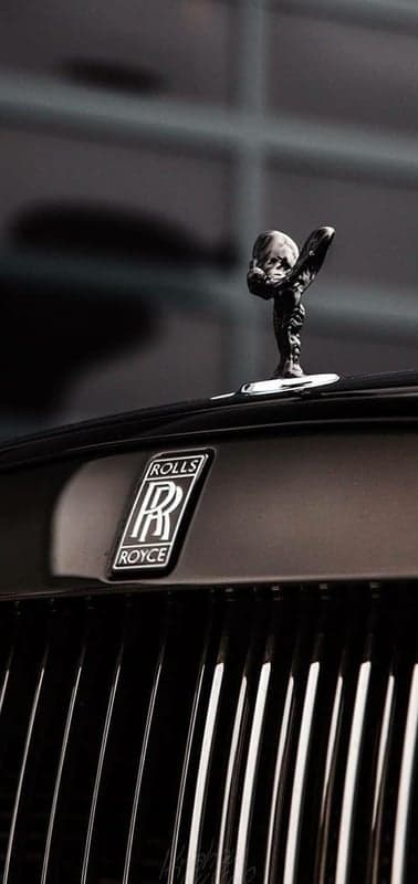 Rolls-Royce Hood Ornament and Emblem Close-Up