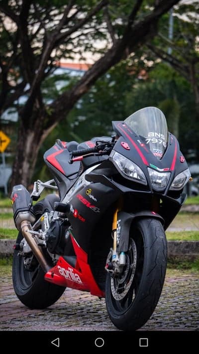 Aprilia RSV4 Motorcycle in Black and Red Livery
