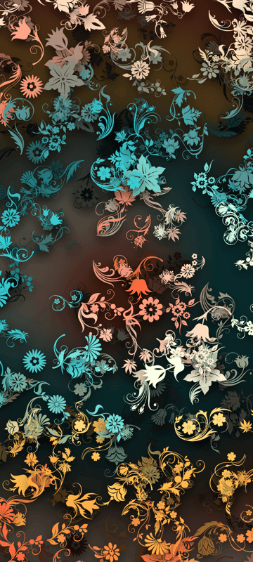 Abstract Floral Swirls Background