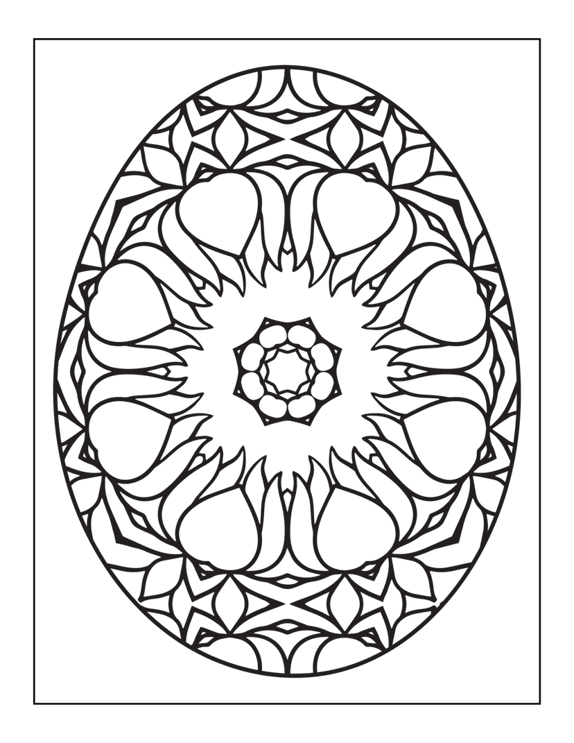 Gray mandala line art features intricate symmetrical floral patterns on a dark black background with fine details.
