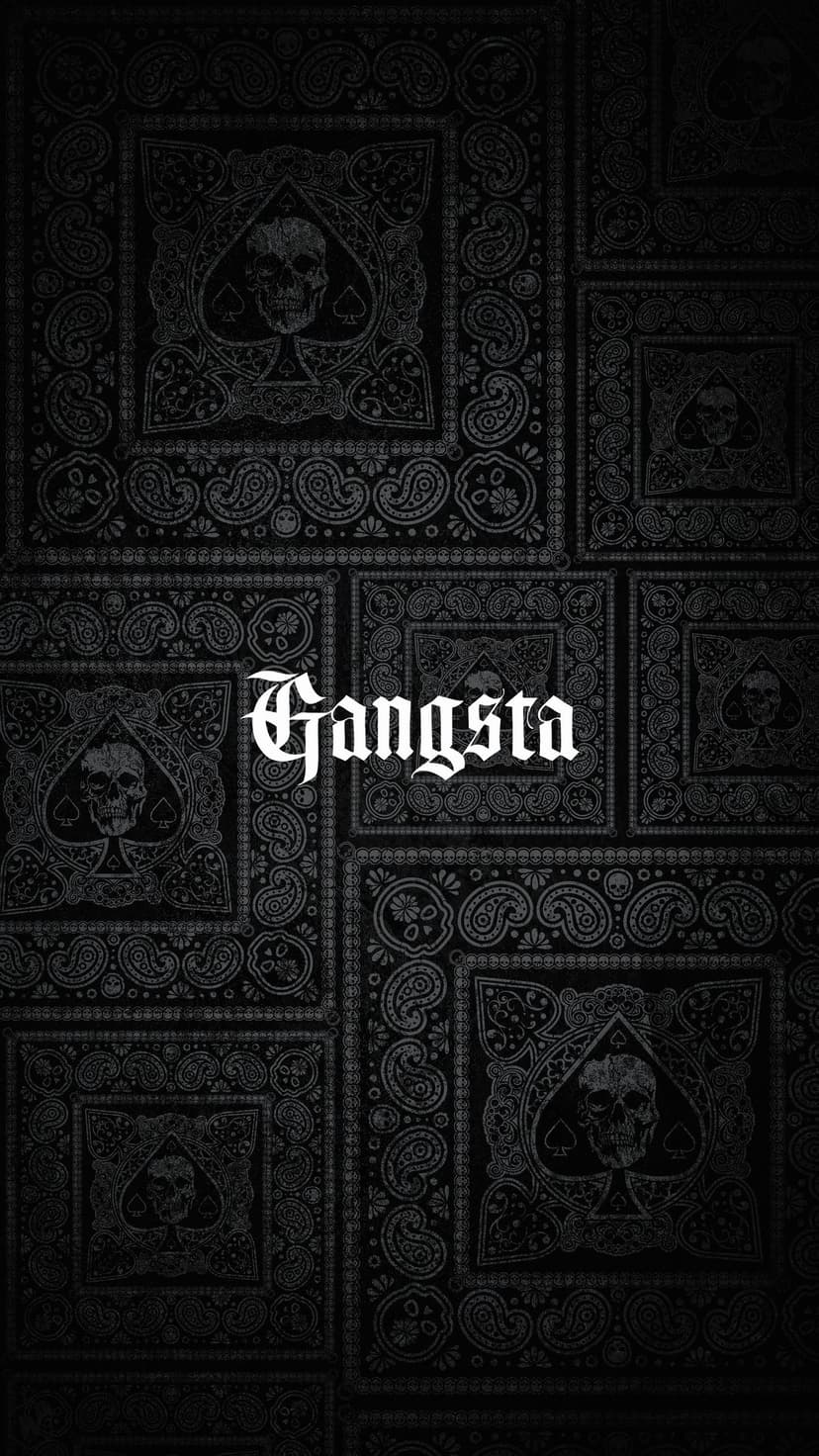 Human skulls and ace of spades symbols repeat across a black bandana pattern with detailed white paisley flourishes.
