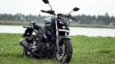 Yamaha MT-15 Dark Matte Blue Motorcycle Desktop Wallpaper