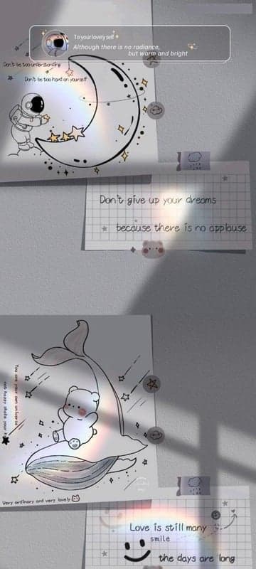 Cute Astronaut and Whale Art with Inspiring Quotes