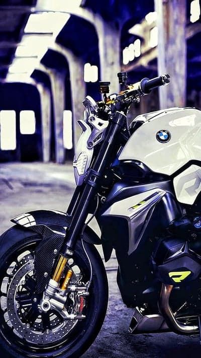 BMW Motorcycle Front Close-Up with Modern Design
