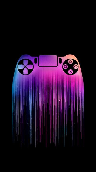 Vibrant Gradient Game Controller Dripping Design