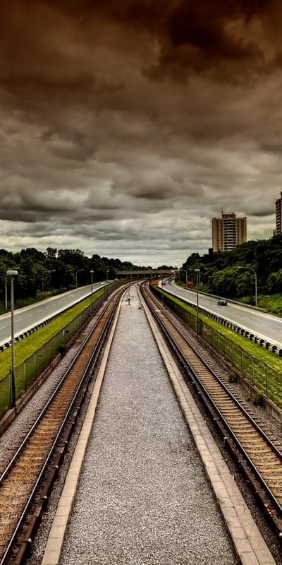 Track to the City- Urban Transit Under Moody Skies