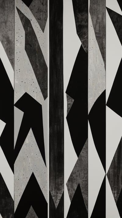 Monochrome Geometric Shapes Abstract Mobile Wallpaper