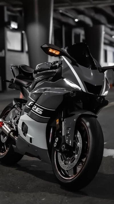 Yamaha R6 Motorcycle Dark and Sleek Sports Bike
