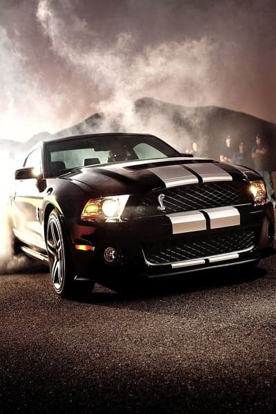 Dark Shelby Mustang Cobra Burnout Mobile Background