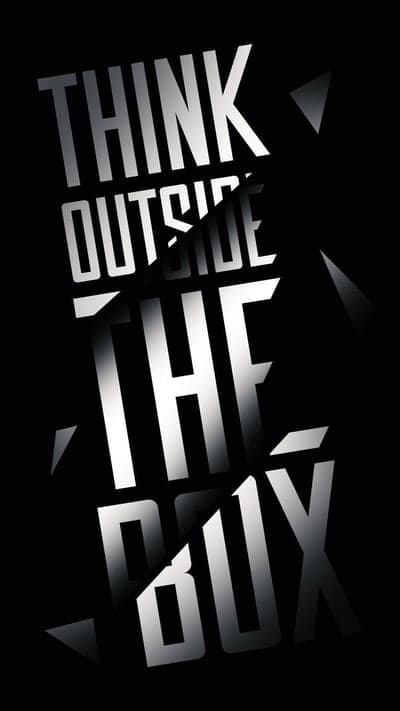 Think Outside the Box Motivational Typography