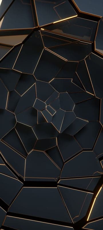 Abstract Dark Geometric Background with Golden Lines