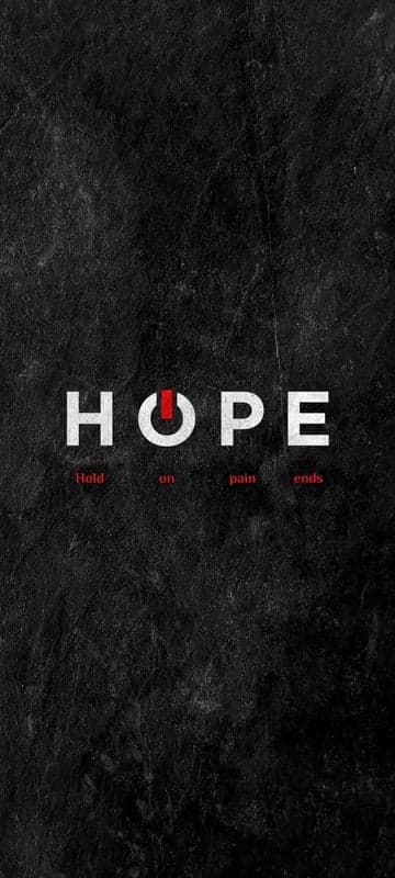 HOPE: Hold On Pain Ends Inspirational Quote Art