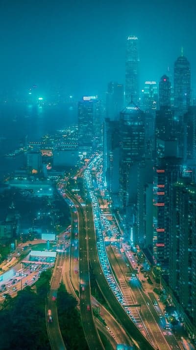 Neon Artery - Urban Flow at Night