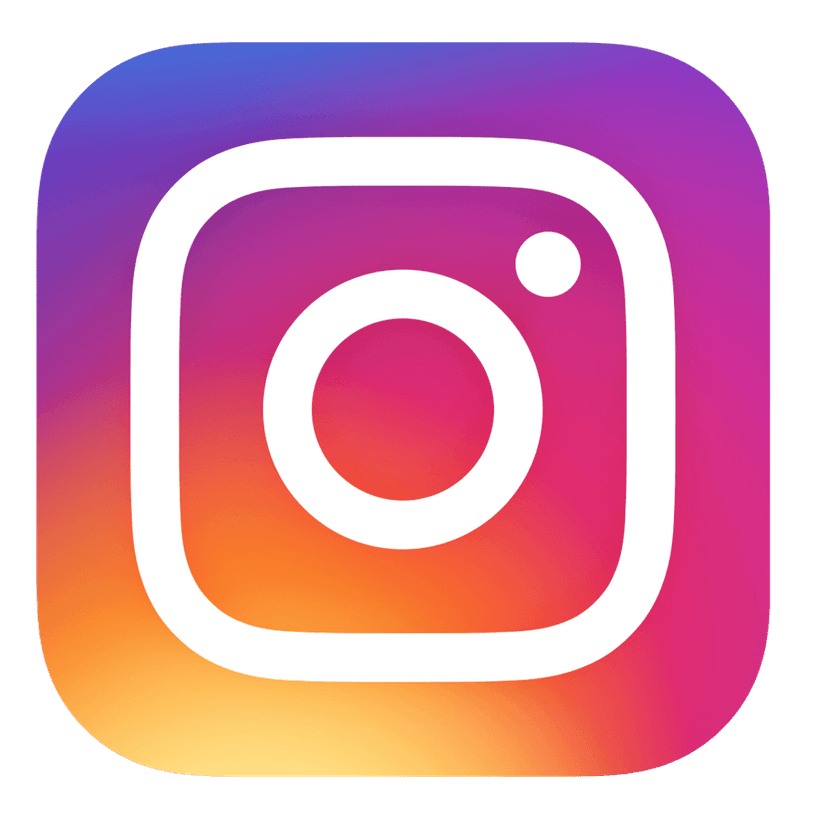 Instagram logo icon featuring a vibrant purple gradient and minimalist white camera lens on a clear background.