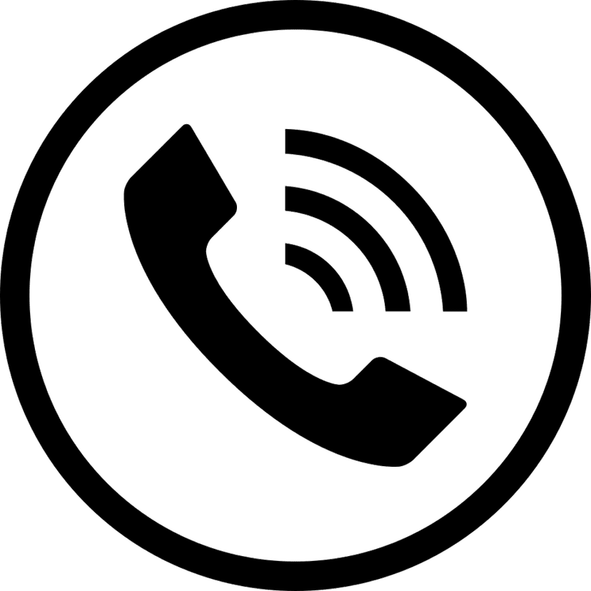 White telephone icon featuring a minimalist handset silhouette with a smooth matte finish on a transparent backdrop.