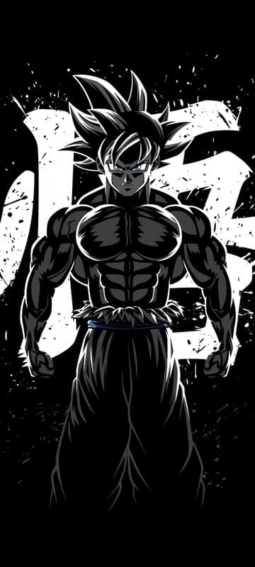 Goku Ultra Instinct Black and White Wallpaper