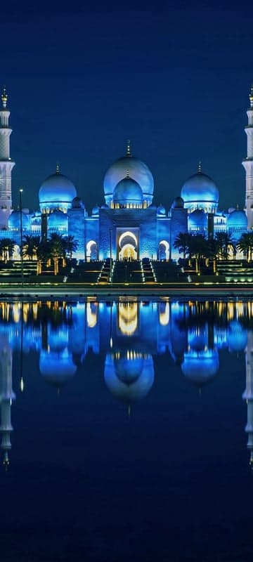 Sheikh Zayed Grand Mosque at Night, Abu Dhabi