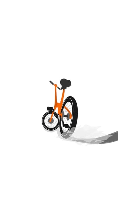Abstract Orange Bicycle Vertical Wallpaper for Tablets