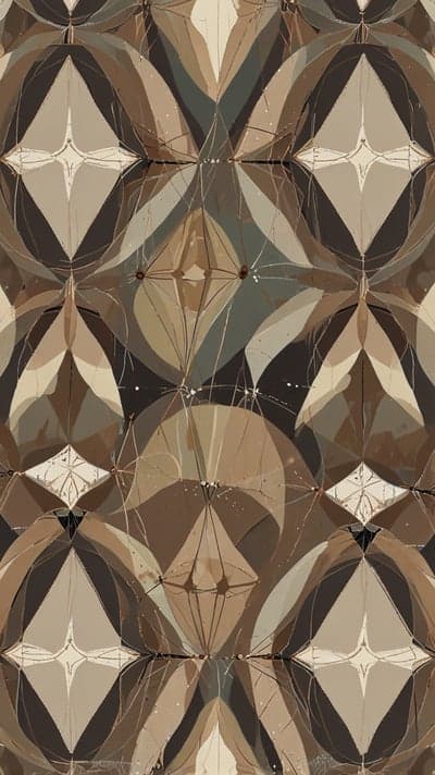 Abstract Earth Tones Geometric Pattern Art