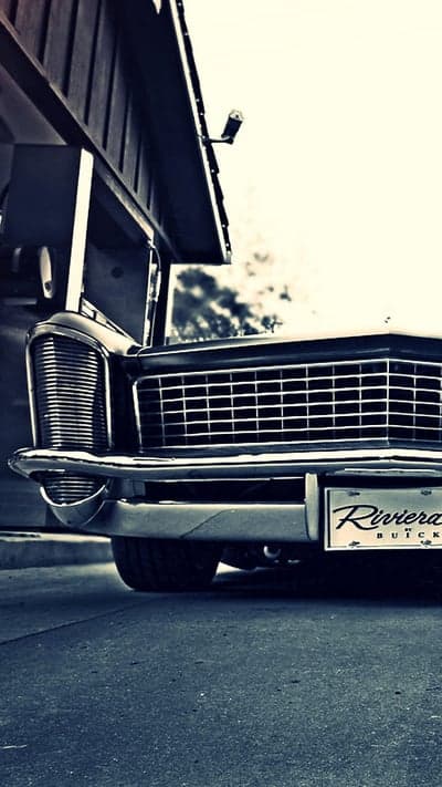 Retro Buick Riviera Front Fascia Tablet Background