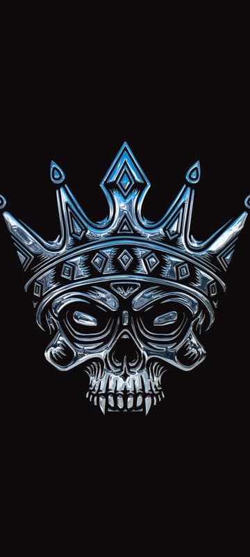 Chrome Skull Crown Graphic Design