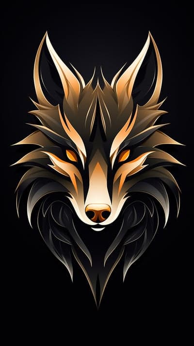 Fiery Wolf Spirit Animal Art