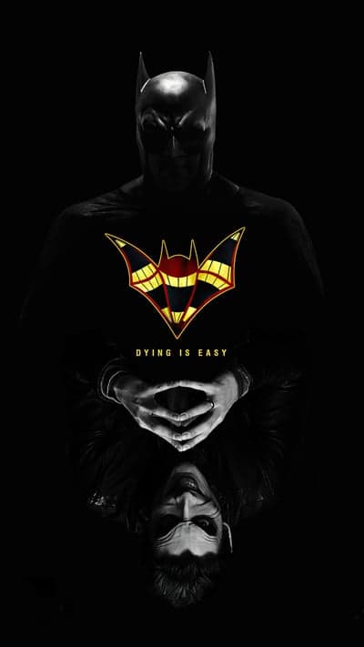 Batman Joker Symbol "Dying is Easy" Poster