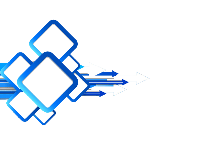 Blue geometric presentation border features sharp diagonal corners and vibrant azure gradients for clean layouts.