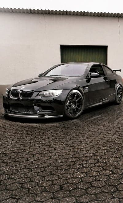 Aggressive Black BMW M3 Coupe Mobile Car Wallpaper