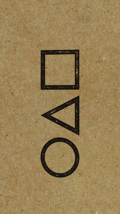 squid game,business card,card,squid game card,symbol,circle,triangle,cube,game,Netflix 