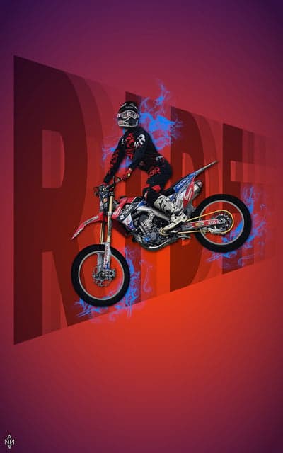 Motocross Rider Freestyle Stunt Mobile Phone Wallpaper
