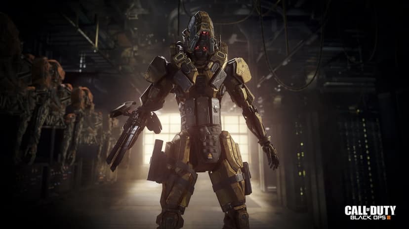 Armored soldiers engaged in futuristic urban combat featuring smoke effects and cinematic lighting highlights.