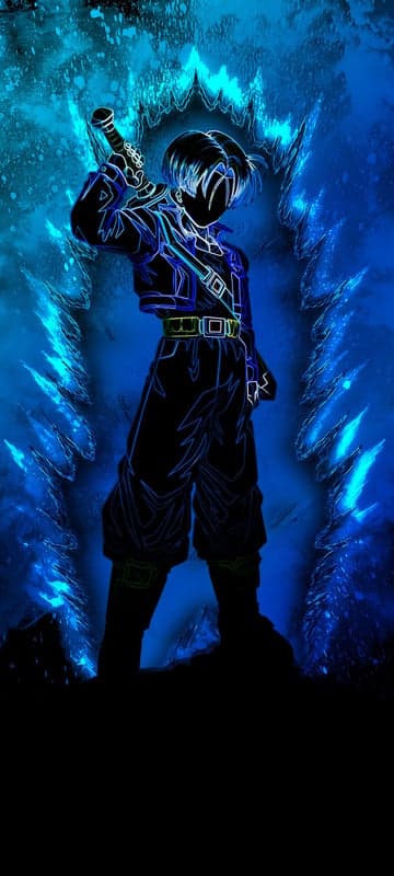 Trunks Neon Silhouette in Blue Aura